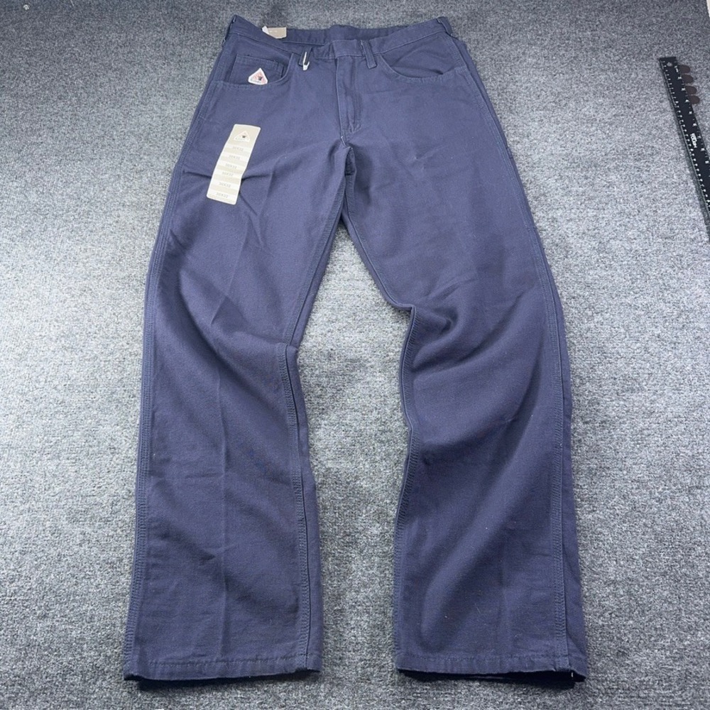 Bulwark FR Mens Navy Blue Flame Resistant Work Pants CAT2 2112 NEW 30x32
